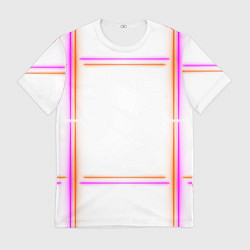 Футболка мужская Neon white orange pink, цвет: 3D-принт