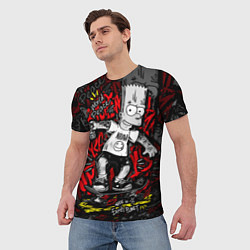 Футболка мужская Татуированный барт, цвет: 3D-принт — фото 2