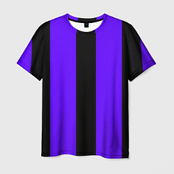 Футболка мужская Color purple black stripes, цвет: 3D-принт