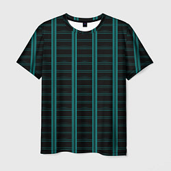 Футболка мужская Color blue dark stripe, цвет: 3D-принт