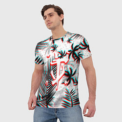 Футболка мужская Doom тропики глитч, цвет: 3D-принт — фото 2