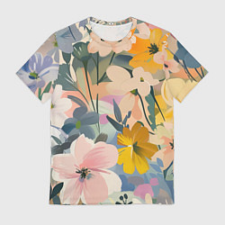 Футболка мужская Цветы цветочки, цвет: 3D-принт