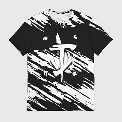 Футболка мужская Doom краски полосы, цвет: 3D-принт