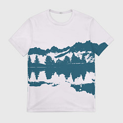Футболка мужская Лес и озеро, цвет: 3D-принт