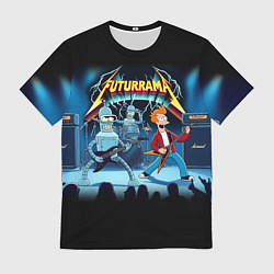 Футболка мужская Rock group Futurama - ai art fantasy, цвет: 3D-принт