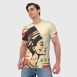 Футболка мужская Нефертити, цвет: 3D-принт — фото 2