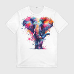 Футболка мужская Радужный слон, цвет: 3D-принт