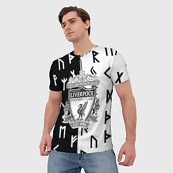 Футболка мужская Liverpool символы текстура, цвет: 3D-принт — фото 2