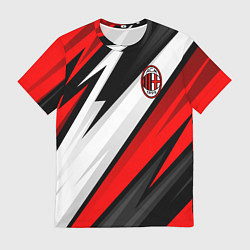 Футболка мужская ФК Милан - абстракция, цвет: 3D-принт