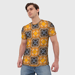 Футболка мужская Солнечный калейдоскоп, цвет: 3D-принт — фото 2