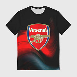 Футболка мужская Арсенал абстракция аолна, цвет: 3D-принт