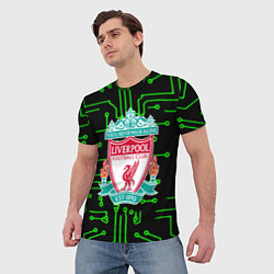Футболка мужская Liverpool плата текстура, цвет: 3D-принт — фото 2