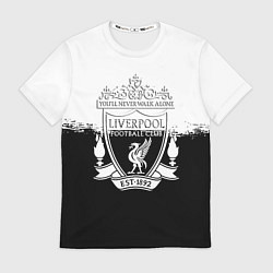 Футболка мужская Liverpool краски черно белые, цвет: 3D-принт