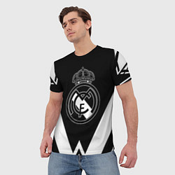 Футболка мужская Real Madrid геометрия спорт, цвет: 3D-принт — фото 2