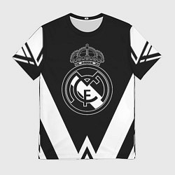 Футболка мужская Real Madrid геометрия спорт, цвет: 3D-принт