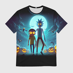 Футболка мужская Рик и Морти в ночь на хэллоуин, цвет: 3D-принт