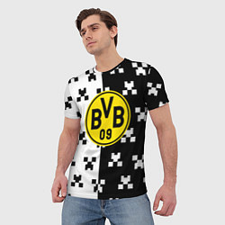 Футболка мужская Borussia pattern minecraft, цвет: 3D-принт — фото 2