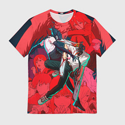 Футболка мужская Битва с Резе Человек бензопила, цвет: 3D-принт