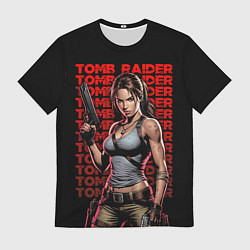 Футболка мужская Лара с пушками в руках, цвет: 3D-принт