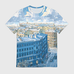 Футболка мужская Зимний утренний Питер, цвет: 3D-принт