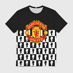 Футболка мужская Манчестер Юнайтед люди паттерн, цвет: 3D-принт