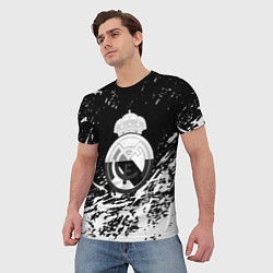 Футболка мужская Реал Мадрид краски текстура, цвет: 3D-принт — фото 2