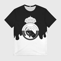 Футболка мужская Реал Мадрид огонь белый, цвет: 3D-принт