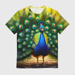 Футболка мужская Царственный павлин, цвет: 3D-принт