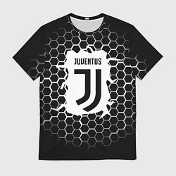 Футболка мужская Juventus соты текстура краски, цвет: 3D-принт