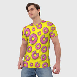 Футболка мужская Пончики Гомера, цвет: 3D-принт — фото 2