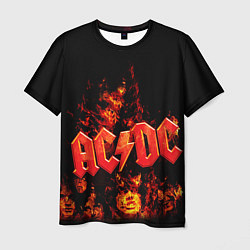 Футболка мужская AC/DC Flame, цвет: 3D-принт