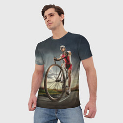 Футболка мужская Велогонщик, цвет: 3D-принт — фото 2