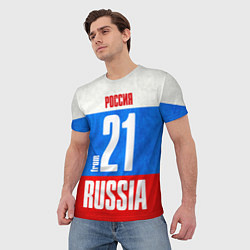 Футболка мужская Russia: from 21, цвет: 3D-принт — фото 2