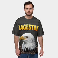 Футболка оверсайз мужская Dagestan Eagle, цвет: 3D-принт — фото 2