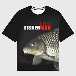 Футболка оверсайз мужская The best fisherman, цвет: 3D-принт