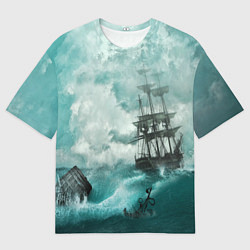 Мужская футболка оверсайз Море