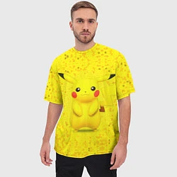 Футболка оверсайз мужская Pikachu, цвет: 3D-принт — фото 2