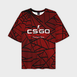 Мужская футболка оверсайз Cs:go - Crimson Web Style Factory New Кровавая пау