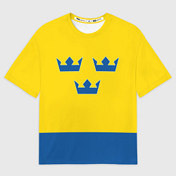 Мужская футболка оверсайз Сборная Швеции: домашняя форма