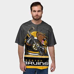 Футболка оверсайз мужская Boston Bruins, цвет: 3D-принт — фото 2