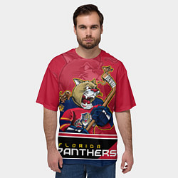 Футболка оверсайз мужская Florida Panthers, цвет: 3D-принт — фото 2