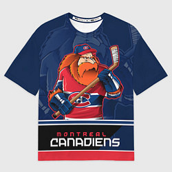 Футболка оверсайз мужская Montreal Canadiens, цвет: 3D-принт