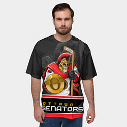 Футболка оверсайз мужская Ottawa Senators, цвет: 3D-принт — фото 2