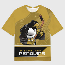 Мужская футболка оверсайз Pittsburgh Penguins