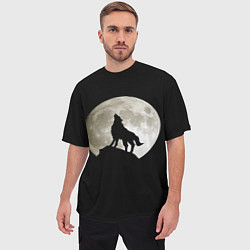 Футболка оверсайз мужская Moon Wolf, цвет: 3D-принт — фото 2