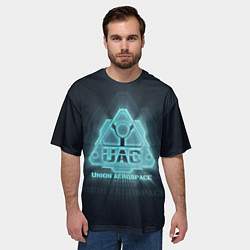 Футболка оверсайз мужская Union Aerospace corporation, цвет: 3D-принт — фото 2