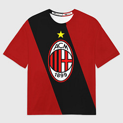 Футболка оверсайз мужская Milan FC: Red Collection, цвет: 3D-принт