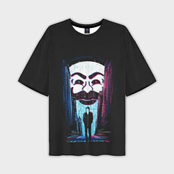 Мужская футболка оверсайз Mr Robot: Anonymous