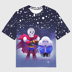Футболка оверсайз мужская Sans & Papyrus, цвет: 3D-принт