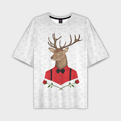 Мужская футболка оверсайз Christmas Deer